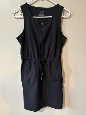 Tek Gear RipStop Tank Dress Womens size small black cinch waist